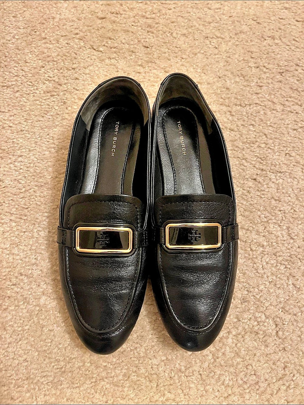 Tory Burch Georgia Loafer Leather Loafers in Black US 9M